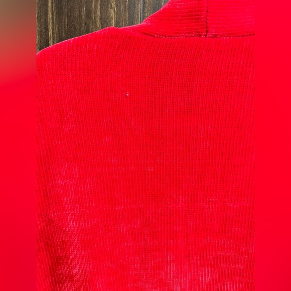 Red Women's Cardigan-Velvety Material-Size:Large - Picture 6 of 7